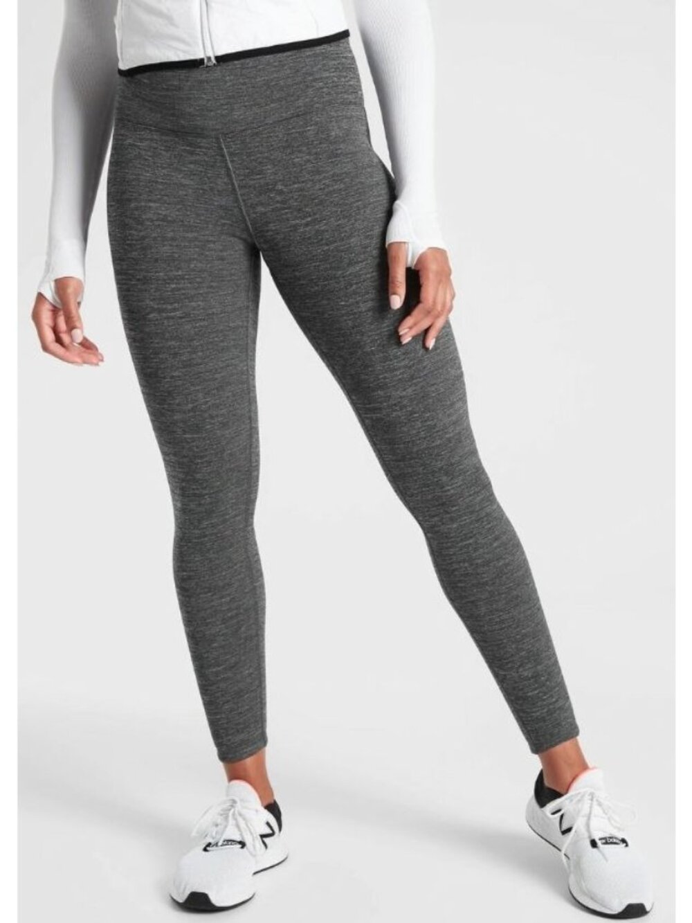 ATHLETA altitude leggings in polartech in heather gray size S